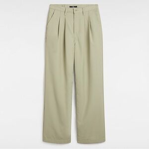 Vans Alder Relaxed Wide Leg High Rise Pleated Pants in tan- NWT size 34